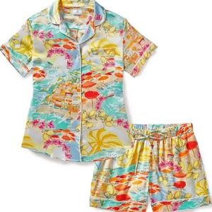 Petite Plume Silk Short Set in La Dolce Vita XL